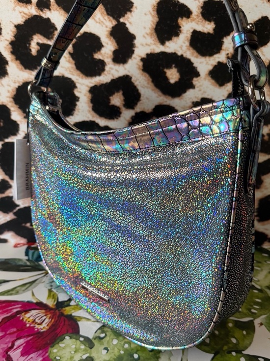 Brahmin Handbags - BRAHMIN SMALL KATHLEEN ROYAL BLUE ARDWELL SHOULDER HOLOGRAPHIC  NWT SOFT LEATHER